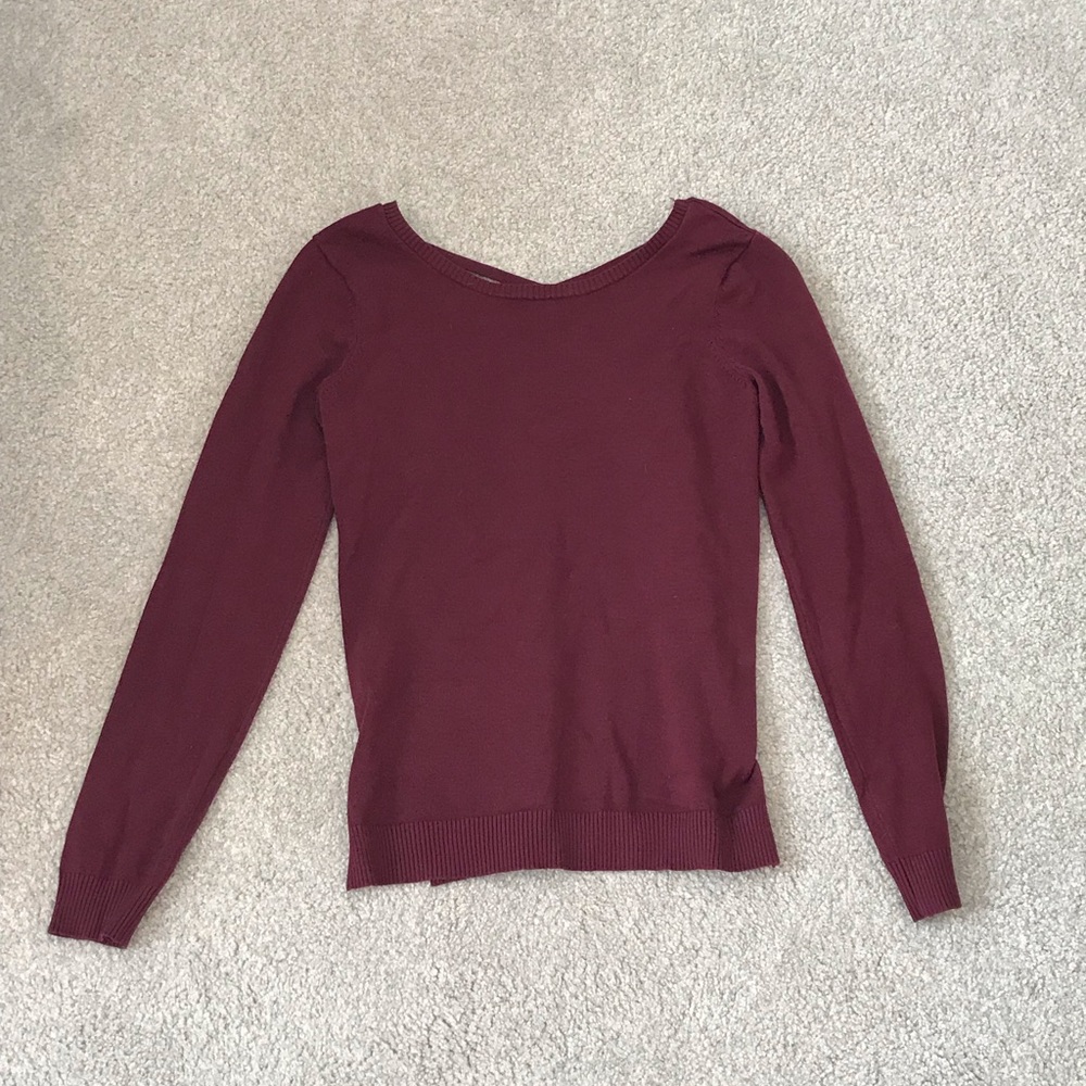 open back sweater